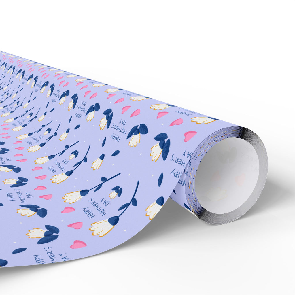 Mother's Day White Flowers Wrapping Paper - Holiday Gift Wrapping Paper Roll