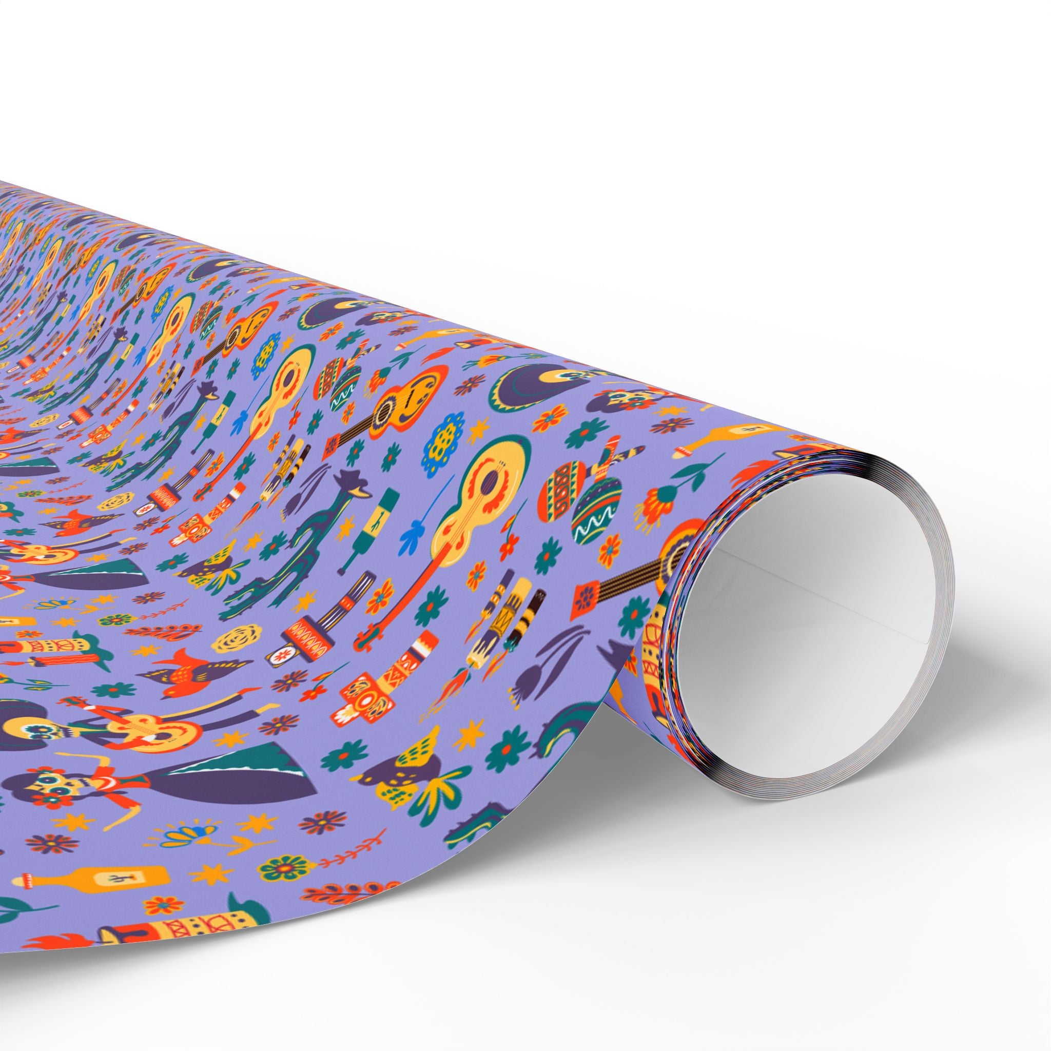 Day of the Dead Mariachi Bones Wrapping Paper | Holiday Gift Wrapping Paper Roll