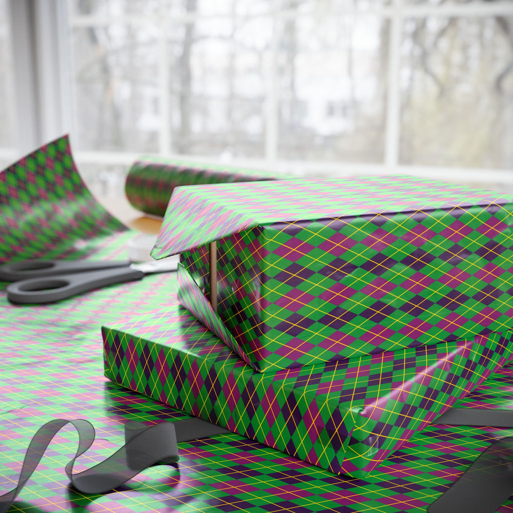 Argyle Design 002 Wrapping Paper - Holiday Gift Wrapping Paper Roll