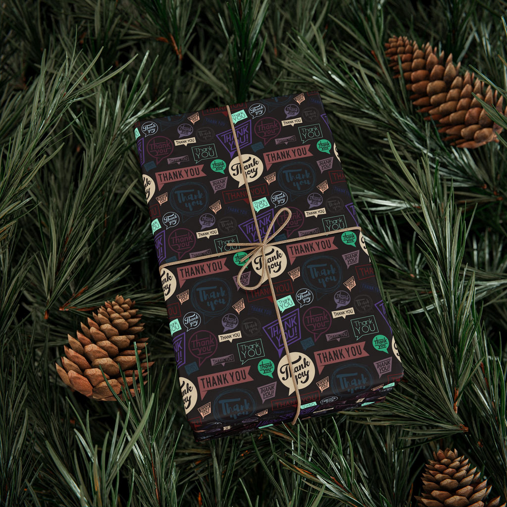 Thank You Appreciation Blurbs Wrapping Paper Design | Holiday Gift Wrapping Paper Roll