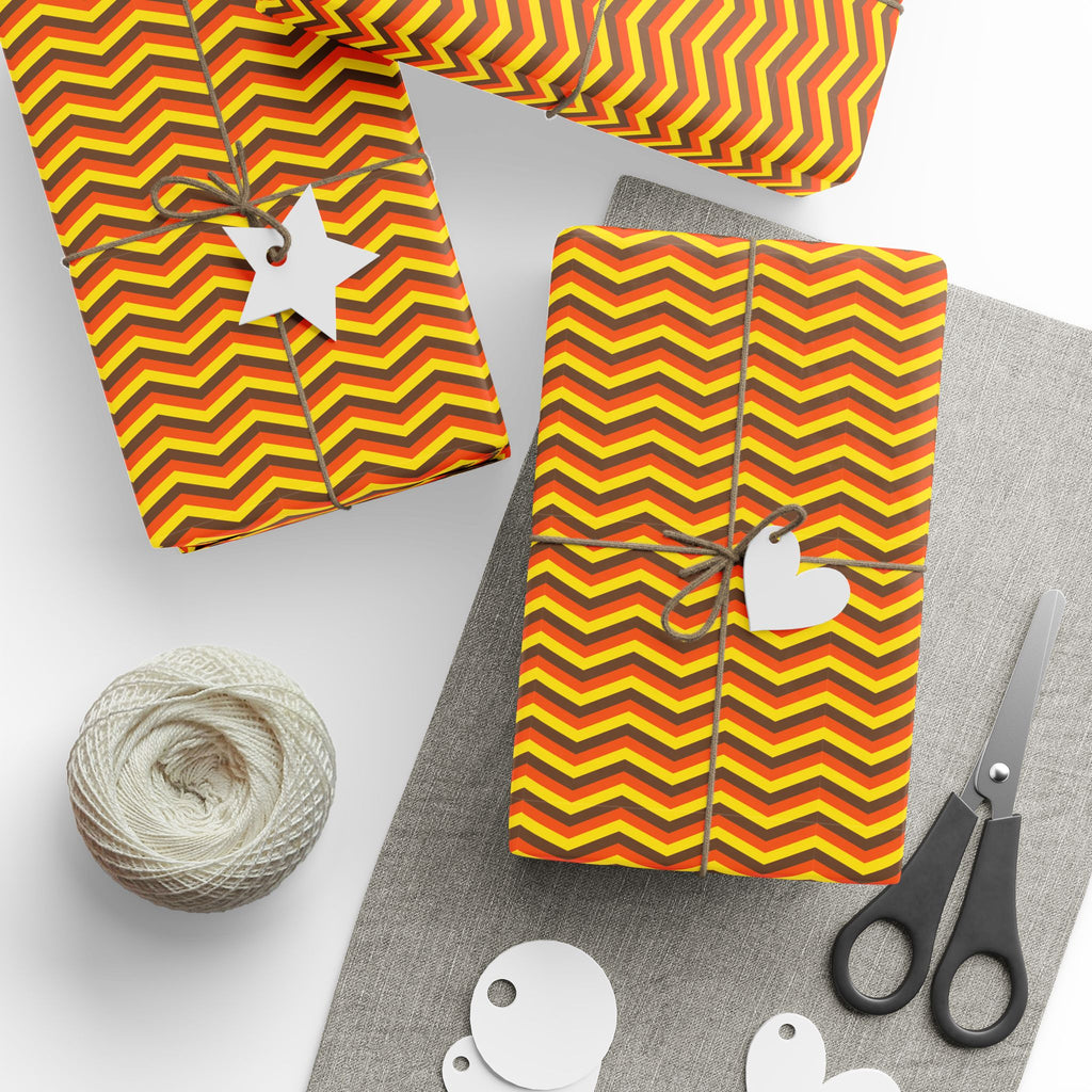 Thanksgiving Chevron Wrapping Paper | Holiday Gift Wrapping Paper Roll