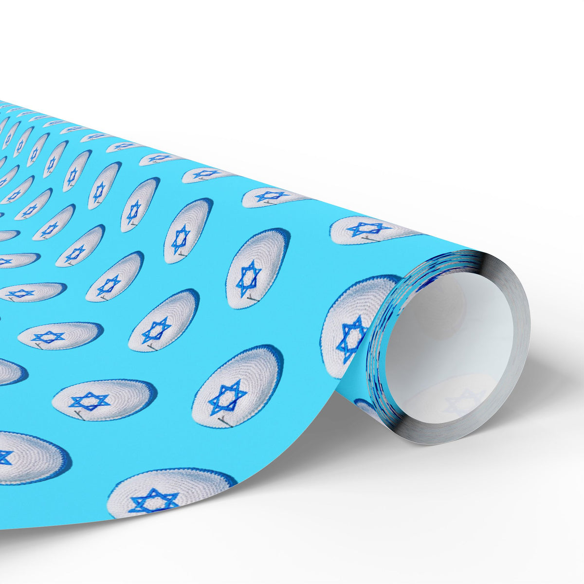 Hanukkah Yarmulke Star Wrapping Paper | Holiday Gift Wrapping Paper Roll