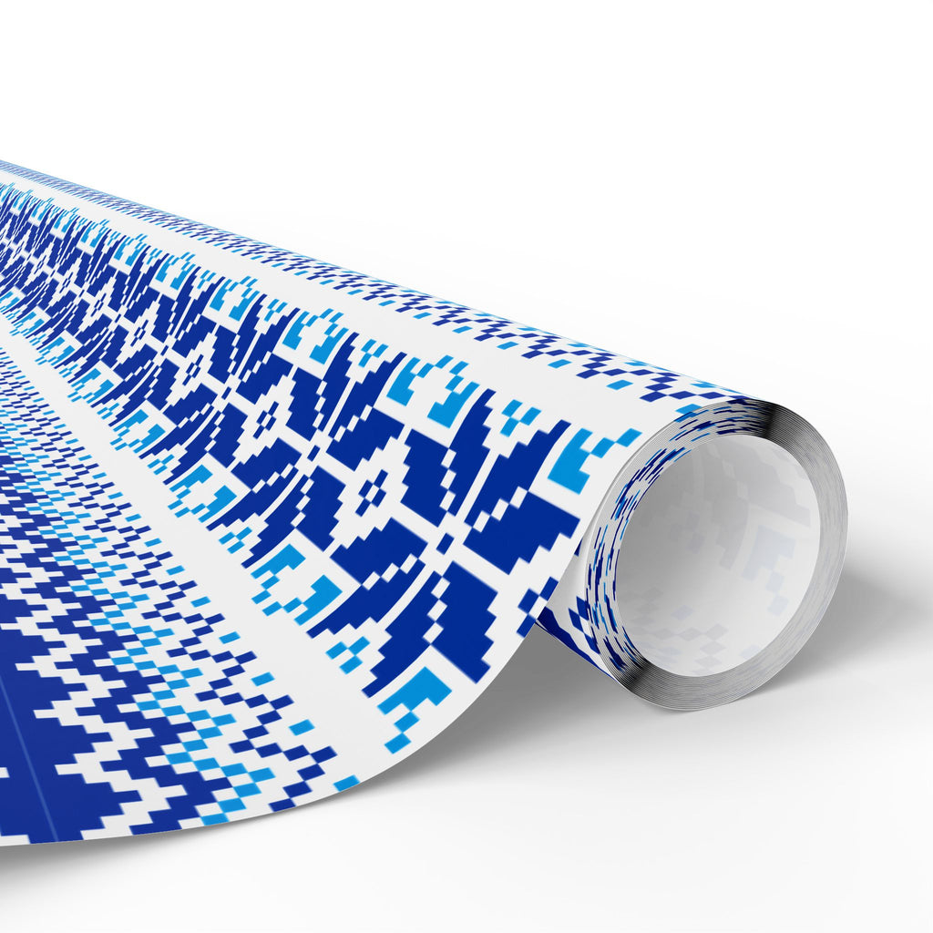 Christmas Ugly Blue Snowflakes Wrapping Paper | Holiday Gift Wrapping Paper