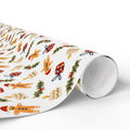 Christmas Burning Candles Wrapping Paper | Holiday Gift Wrapping Paper Roll