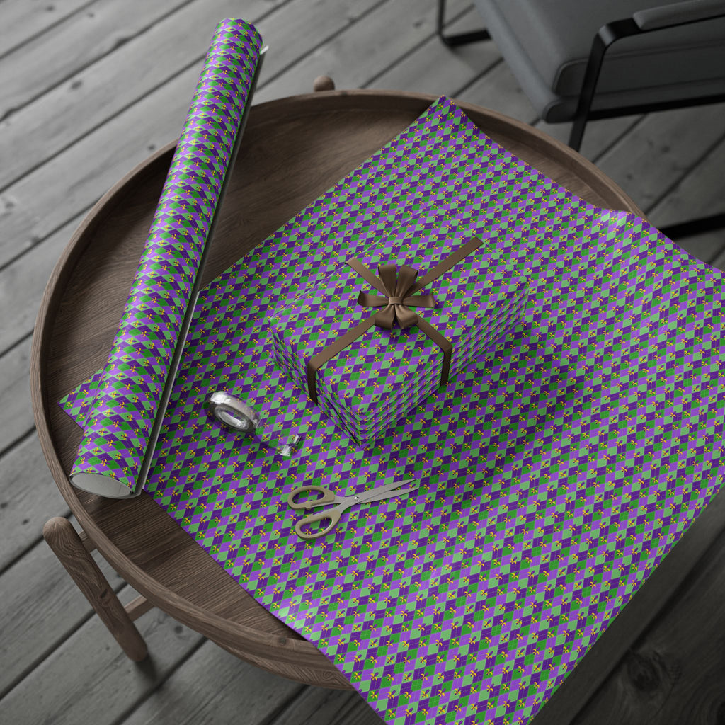 Argyle Design 001 Wrapping Paper - Holiday Gift Wrapping Paper Roll