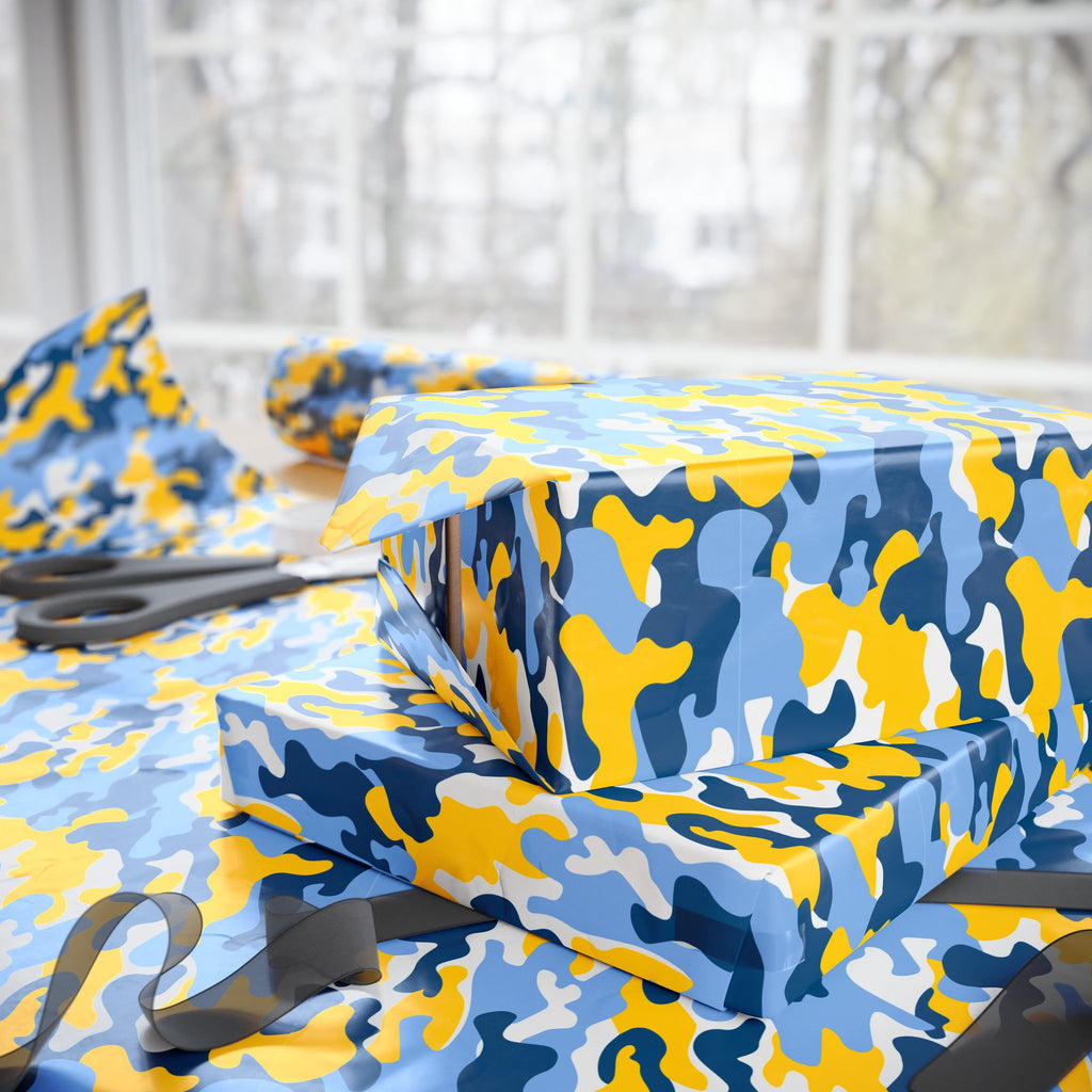 UCLA Bruins Inspired Camoflauge Wrapping Paper - Holiday Gift Wrapping Paper Roll