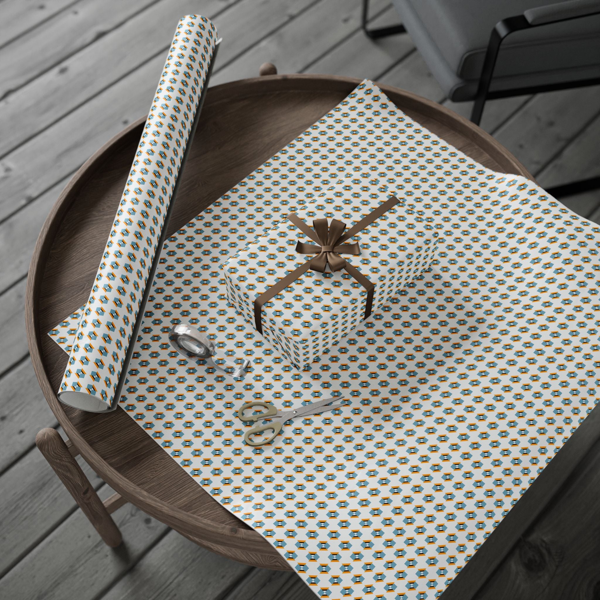 Geometric Design 014 Wrapping Paper - Holiday Gift Wrapping Paper Roll