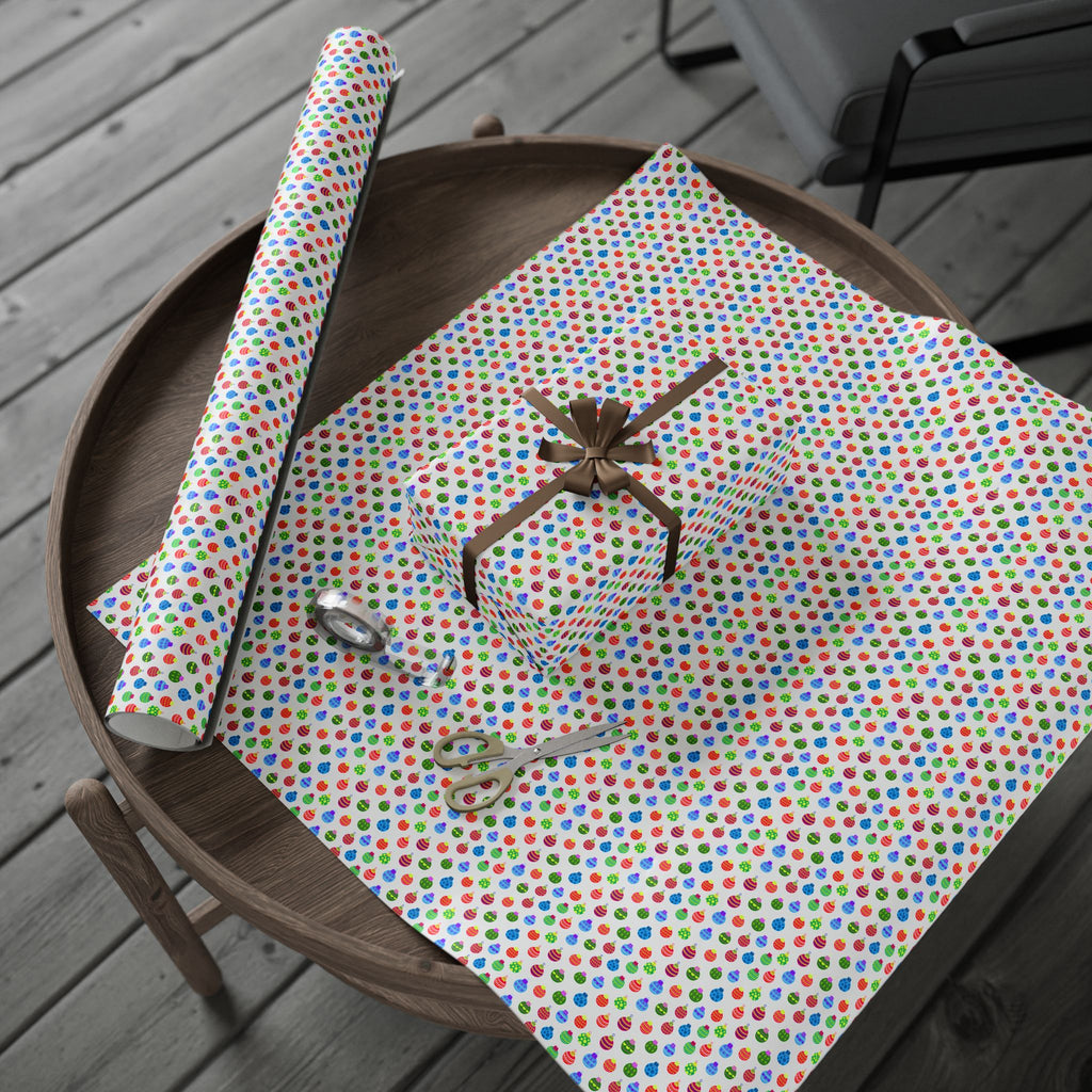 Christmas Tiny Baubles Wrapping Paper | Holiday Gift Wrapping Paper Roll