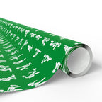 NSFW Stick Figure X Rated Fun on Green Wrapping Paper - Holiday Gift Wrapping Paper Roll