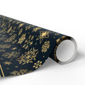 New Year's Golden Snowflakes Wrapping Paper - Holiday Gift Wrapping Paper Roll