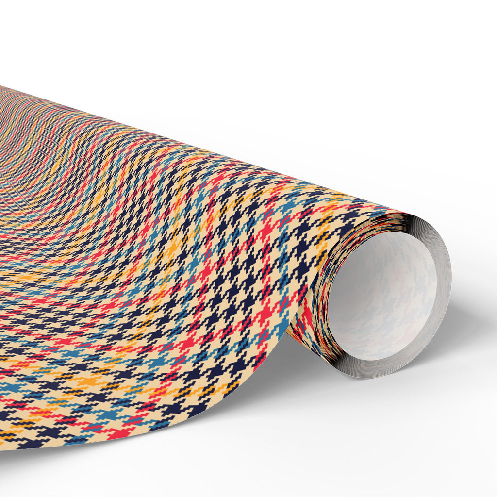 Houndstooth Wrapping Paper Design Multicolor 021 - Holiday Gift Wrapping Paper Roll