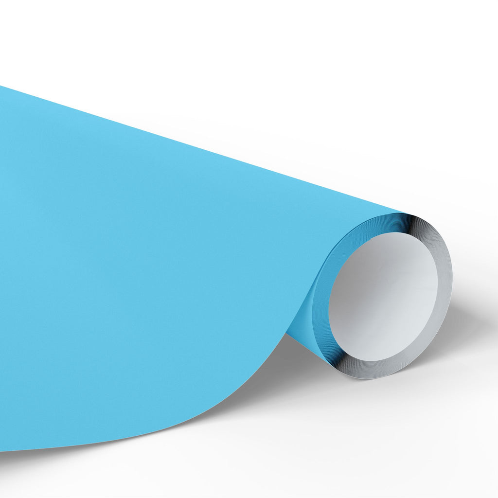 Solid Sky Blue Wrapping Paper - Holiday Gift Wrapping Paper Roll