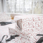 New Year's Pine Stars Wrapping Paper - Holiday Gift Wrapping Paper Roll