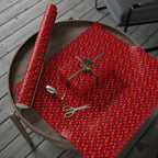 Christmas Gingerbread Ornaments Wrapping Paper | Holiday Gift Wrapping Paper Roll