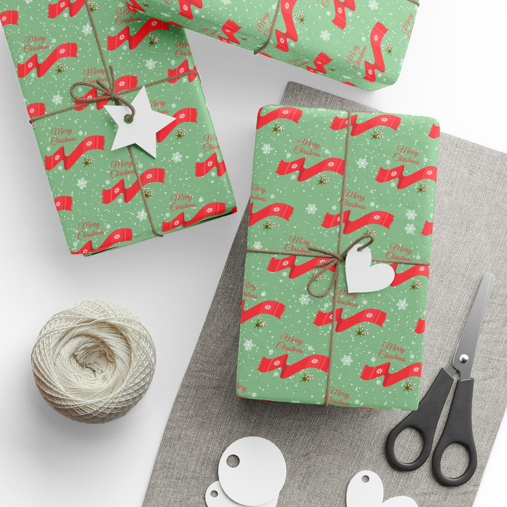 Christmas Holiday Ribbons Wrapping Paper | Holiday Gift Wrapping Paper Roll