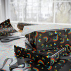 Gay Pride Rainbow Lite Brite Wrapping Paper Design | Holiday Gift Wrapping Paper Roll