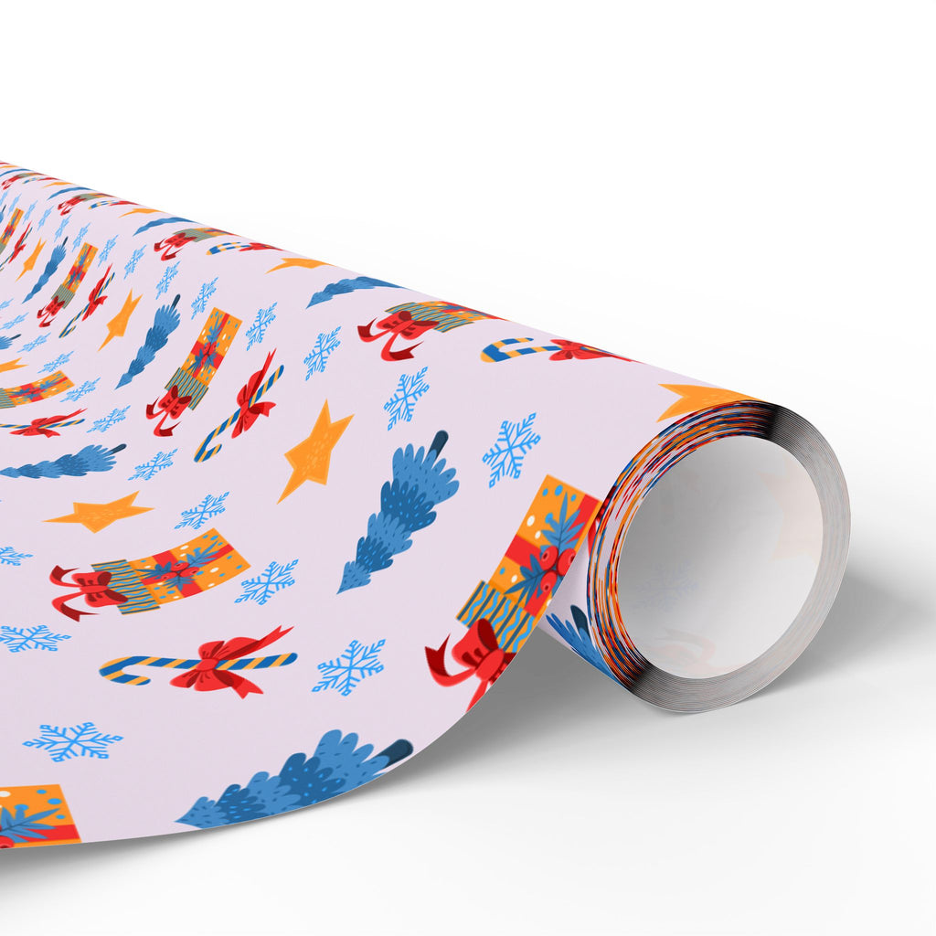 Christmas Colorful Canes Wrapping Paper | Holiday Gift Wrapping Paper Roll