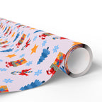 Christmas Colorful Canes Wrapping Paper | Holiday Gift Wrapping Paper Roll