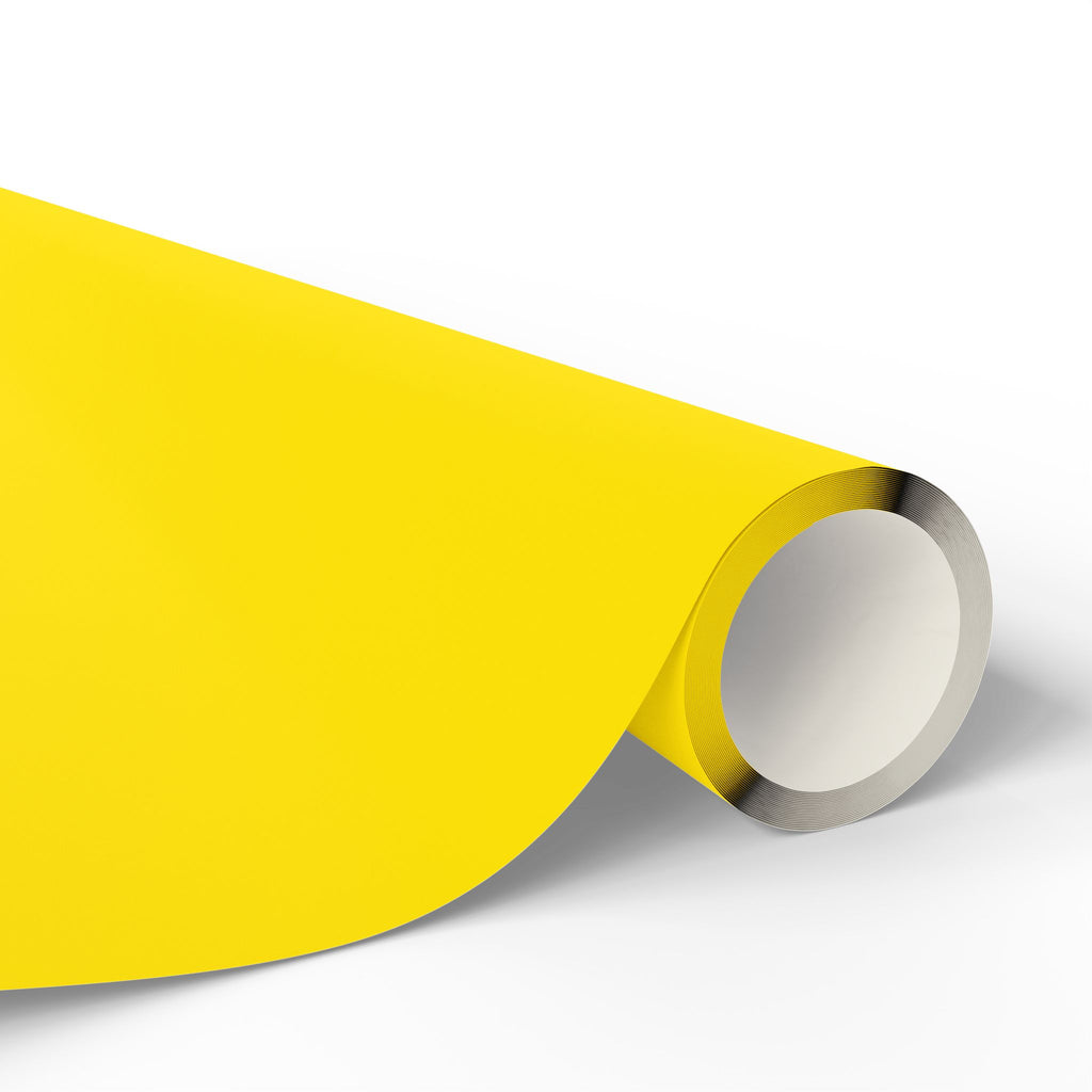 Solid Lemon Yellow Wrapping Paper - Holiday Gift Wrapping Paper Roll