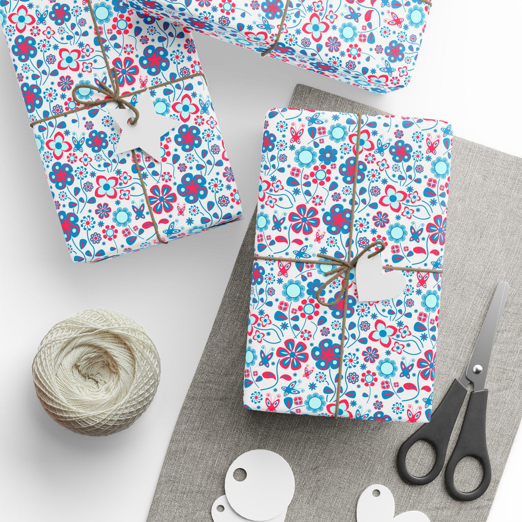Floral Design 001 Wrapping Paper - Holiday Gift Wrapping Paper Roll