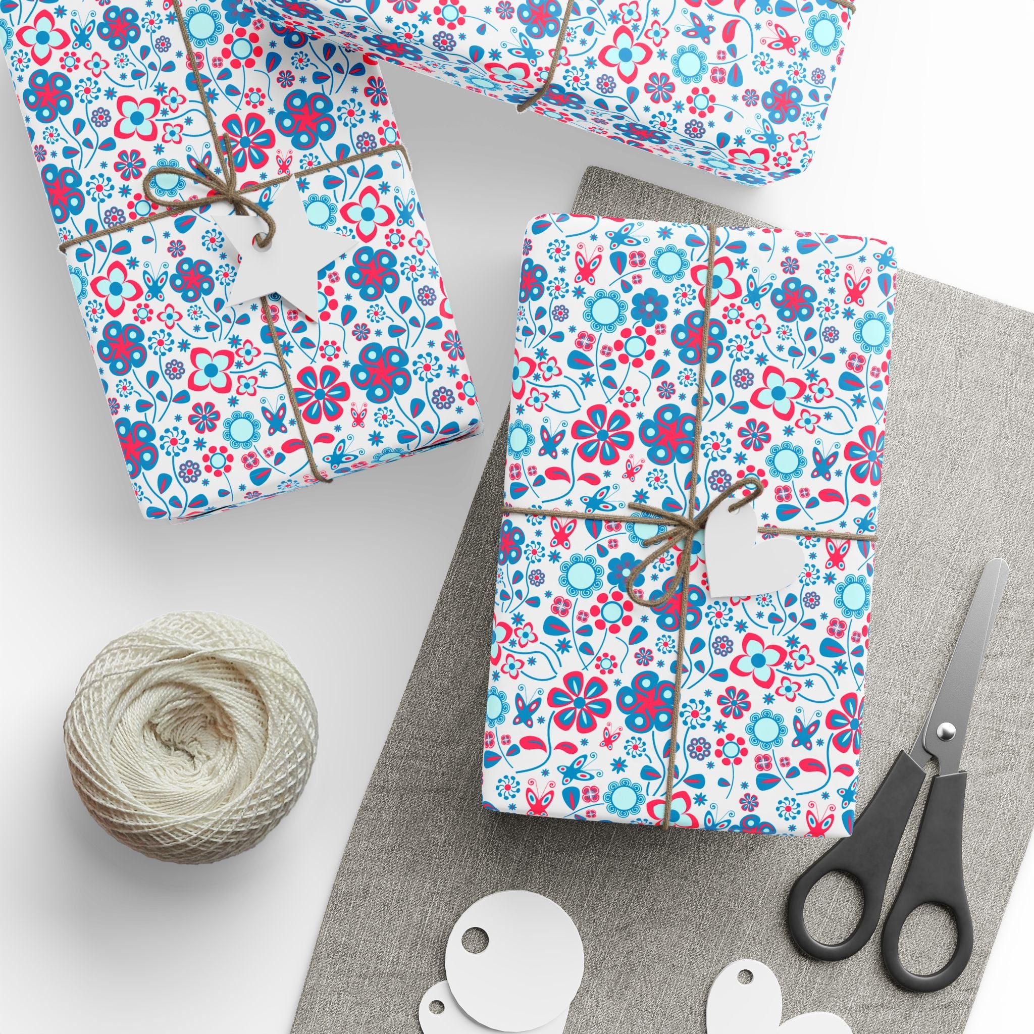 Floral Design 001 Wrapping Paper - Holiday Gift Wrapping Paper Roll
