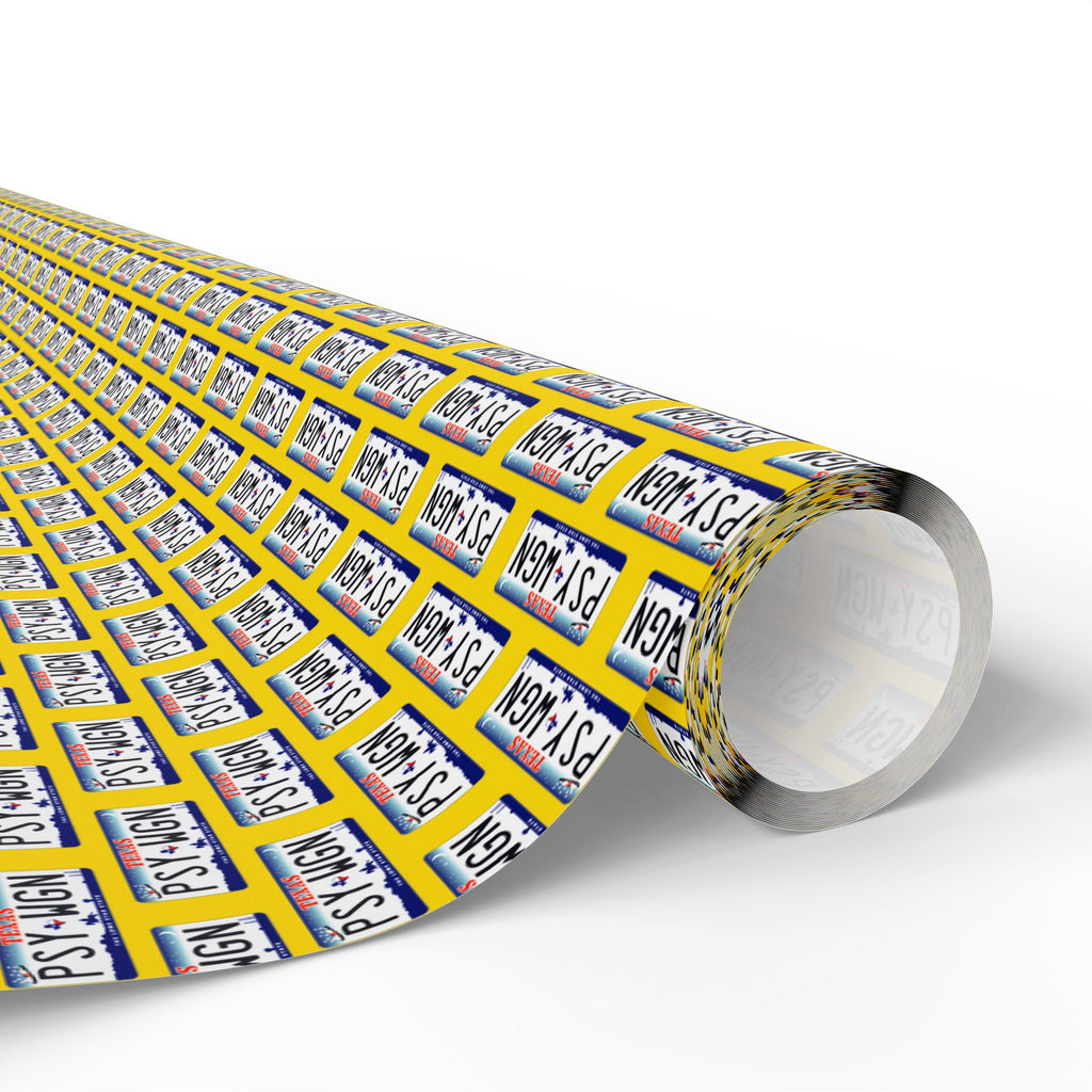 NSFW The Bride's PSYWGN License Plate Wrapping Paper - Holiday Gift Wrapping Paper Roll