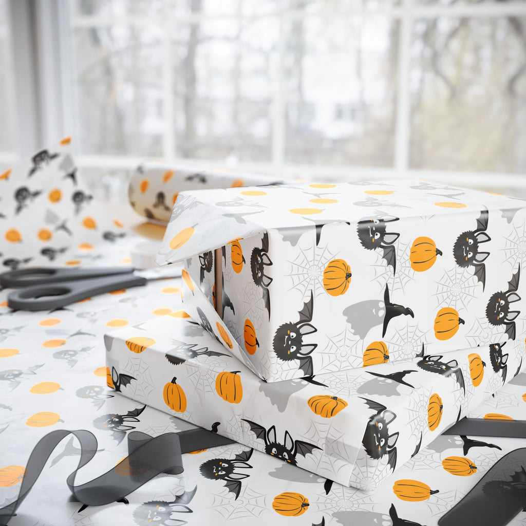 Halloween Witchy Ghosts Wrapping Paper | Holiday Gift Wrapping Paper Roll