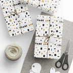 Thank You Abstract Shapes Wrapping Paper Design | Holiday Gift Wrapping Paper Roll