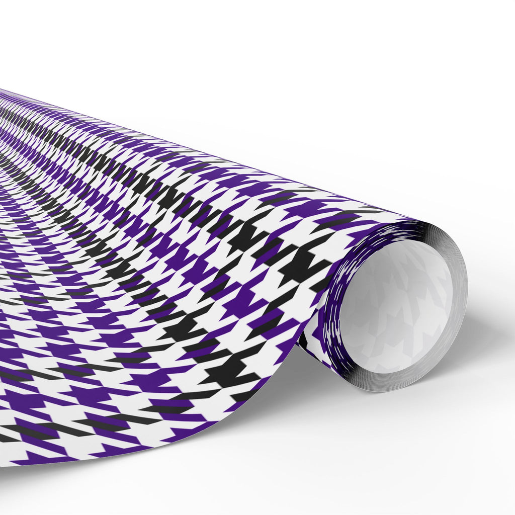 Houndstooth Wrapping Paper Design Purple 020 - Holiday Gift Wrapping Paper Roll