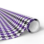 Houndstooth Wrapping Paper Design Purple 020 - Holiday Gift Wrapping Paper Roll