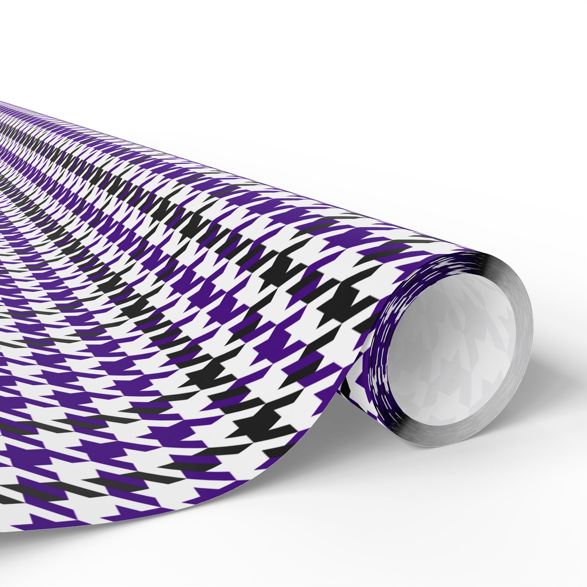 Houndstooth Wrapping Paper Design Purple 020 - Holiday Gift Wrapping Paper Roll