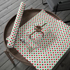 Christmas Red and Green Polka Dot Wrapping Paper | Holiday Gift Wrapping Paper Roll