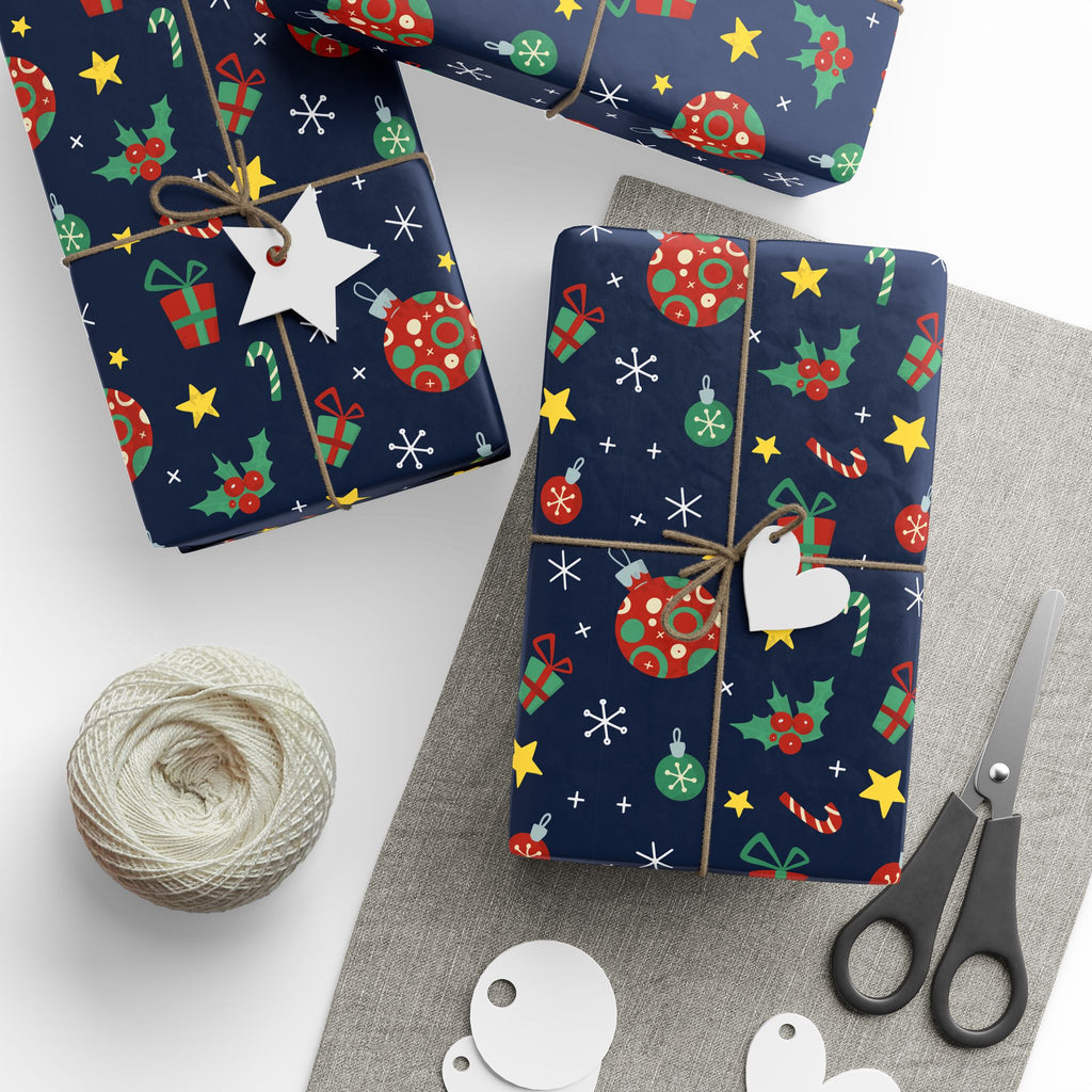 Christmas Artistic Holiday Wrapping Paper | Holiday Gift Wrapping Paper