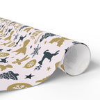 Christmas Reindeer Angels Wrapping Paper | Holiday Gift Wrapping Paper Roll