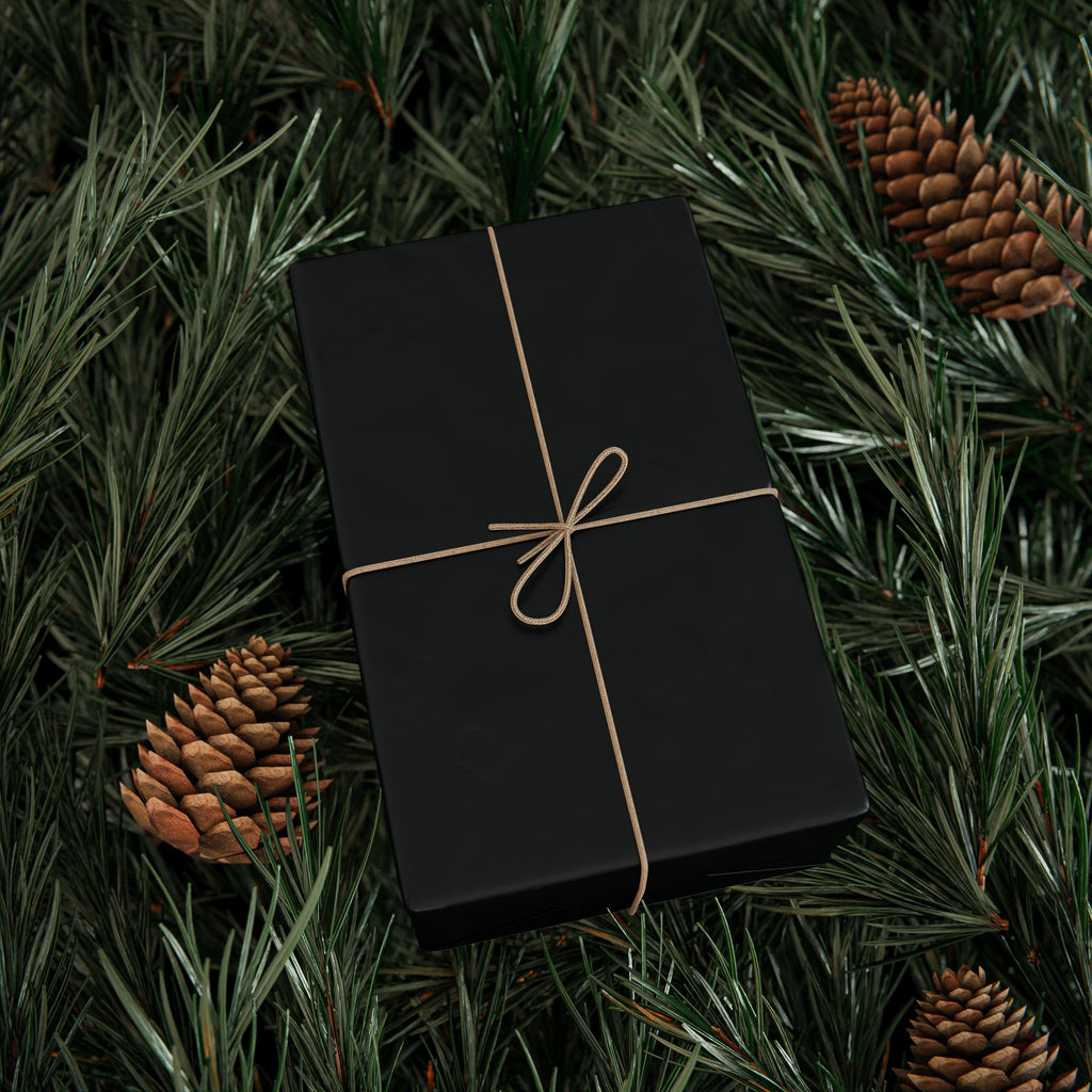 Solid Black Wrapping Paper - Holiday Gift Wrapping Paper Roll
