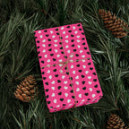 Valentine's Black & White Hearts on Pink Wrapping Paper | Holiday Gift Wrapping Paper Roll