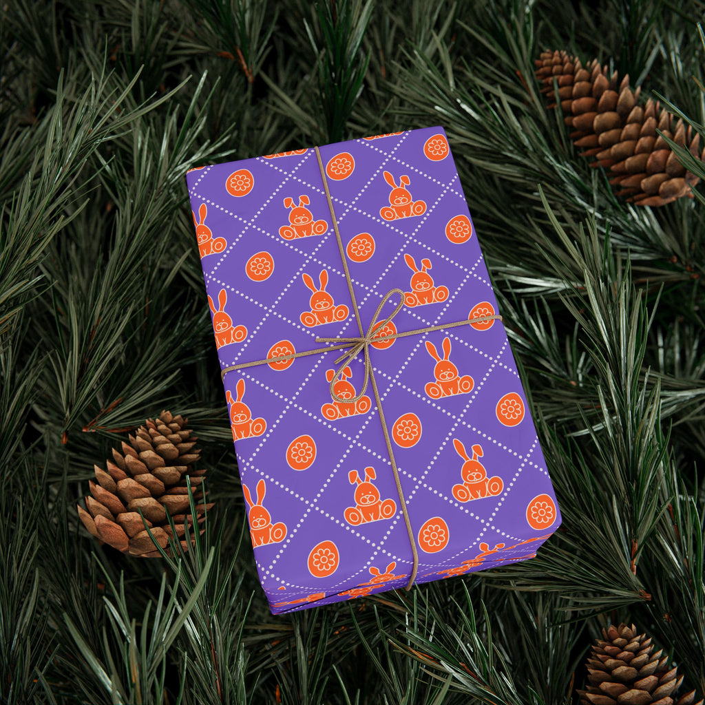 Easter Rabbit Checkerboard Wrapping Paper | Holiday Gift Wrapping Paper Roll