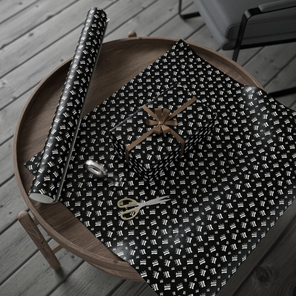 NSFW "F#ck It" Meme on Black Wrapping Paper - Holiday Gift Wrapping Paper Roll