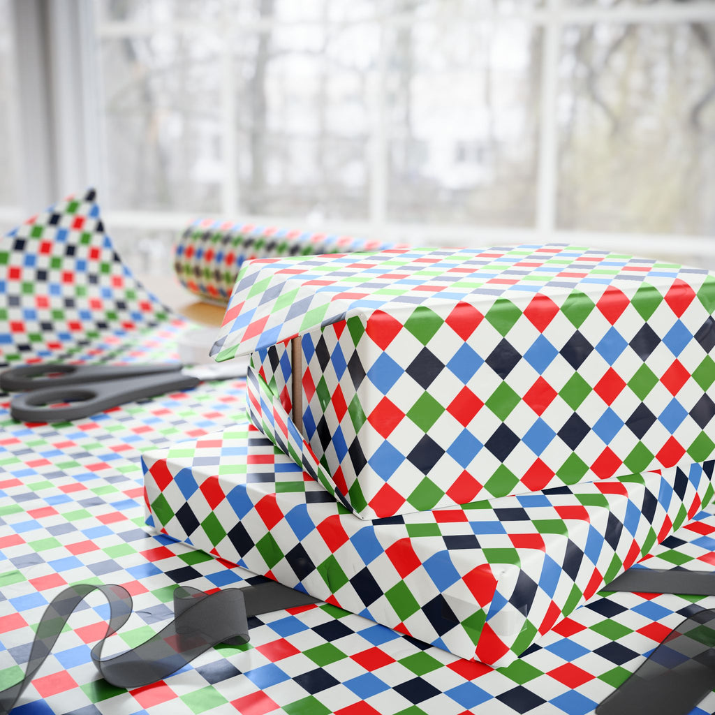 Argyle Design 018 Wrapping Paper - Holiday Gift Wrapping Paper Roll