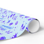 Christmas Blue on Blue Wrapping Paper | Holiday Gift Wrapping Paper