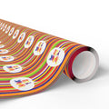 Thank You 70s Wallpaper Wrapping Paper Design | Holiday Gift Wrapping Paper Roll