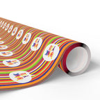 Thank You 70s Wallpaper Wrapping Paper Design | Holiday Gift Wrapping Paper Roll
