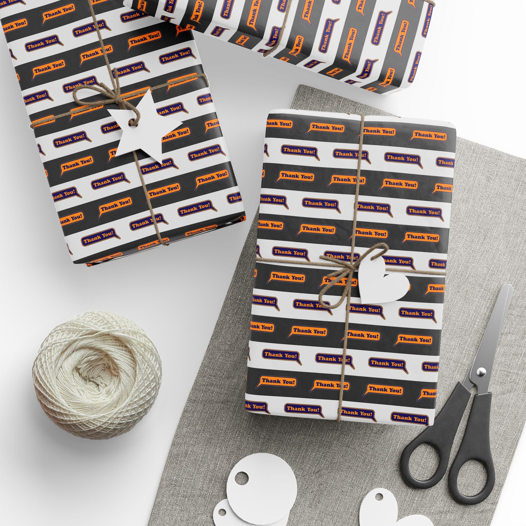 Thank You Conversation Bubbles Wrapping Paper Design | Holiday Gift Wrapping Paper Roll