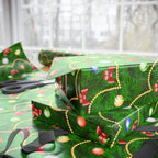 Christmas Decorated Tree Wrapping Paper | Holiday Gift Wrapping Paper Roll