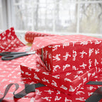 NSFW Stick Figure X Rated Fun on Red Wrapping Paper - Holiday Gift Wrapping Paper Roll