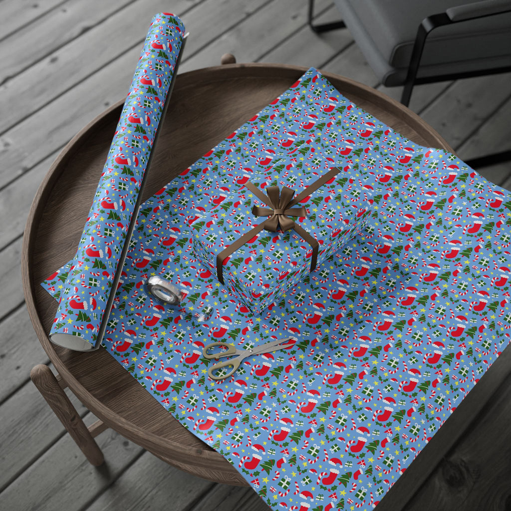 Christmas White Ribbon Wrapping Paper | Holiday Gift Wrapping Paper Roll