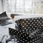 NSFW Friendly Hello Middle Finger on Black Wrapping Paper - Holiday Gift Wrapping Paper Roll