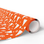 Christmas Orange Spruce Wrapping Paper | Holiday Gift Wrapping Paper Roll