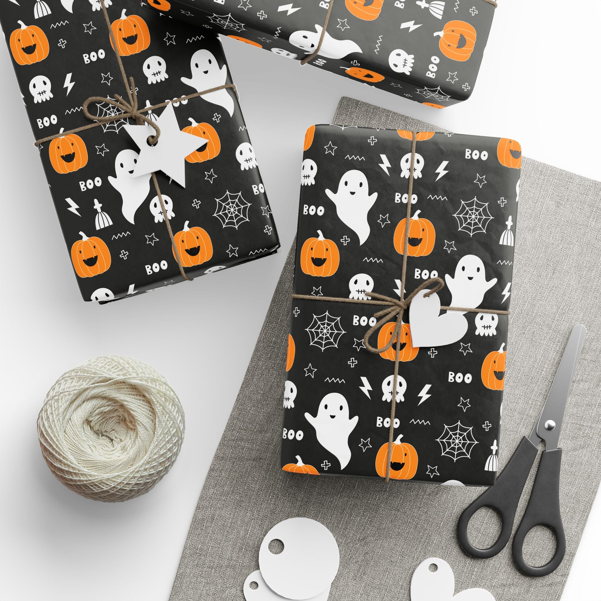 Halloween Haunted Pumpkins Wrapping Paper | Holiday Gift Wrapping Paper