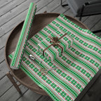 Christmas Ugly Green Snowflakes Wrapping Paper | Holiday Gift Wrapping Paper Roll